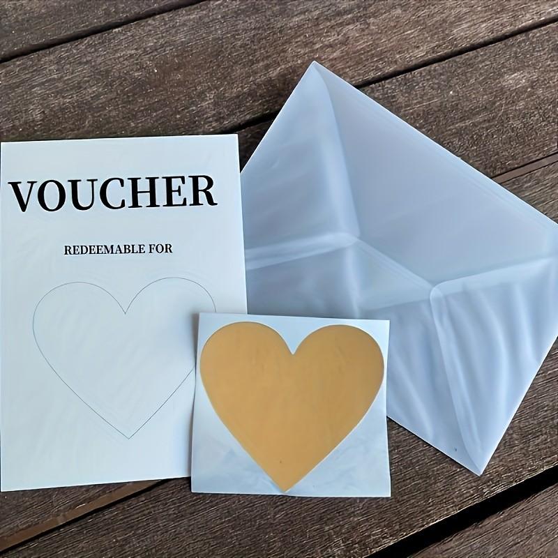 4 DIY Heart Scratch Cards, Couple Surprise Gift Set, Handwritten Cards, Romantic Relationship Rewards, Valentine's Day Creative Gifts