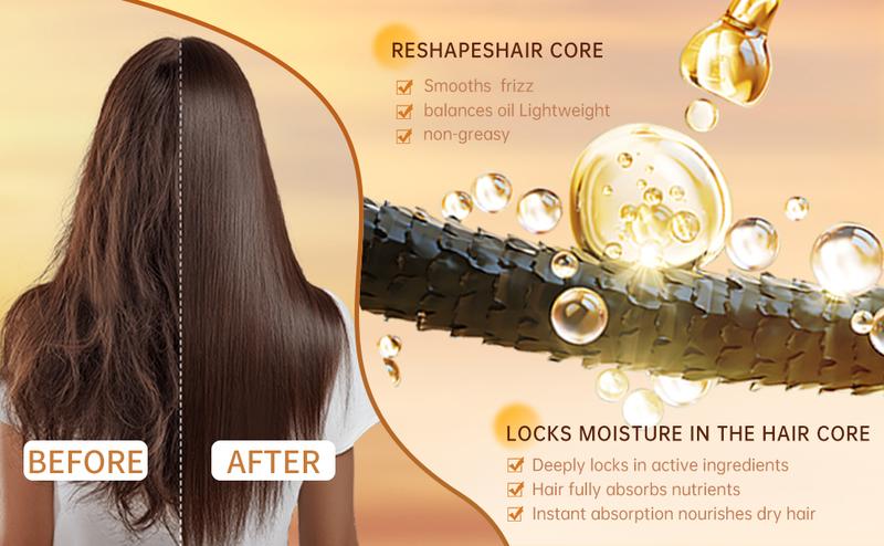 PLEACOZ Hair Oil – Lightweight Leave-In Treatment for Frizz Control,or Permed Hair， Deep Nourishment & Repair for Damaged, Colored