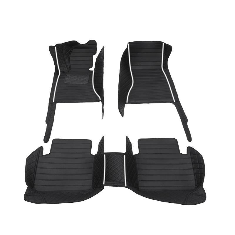 Car floor mats are suitable for Nissan Juke、Pathfinder R51、March、Tiida、Qashqai、d40、Versa、Kicks、Patrol、X Trail T32、Note E12、Teana j32, Anti slip and wear-resistant PU leather car interior mat, car interior accessories, not sold in the UK
