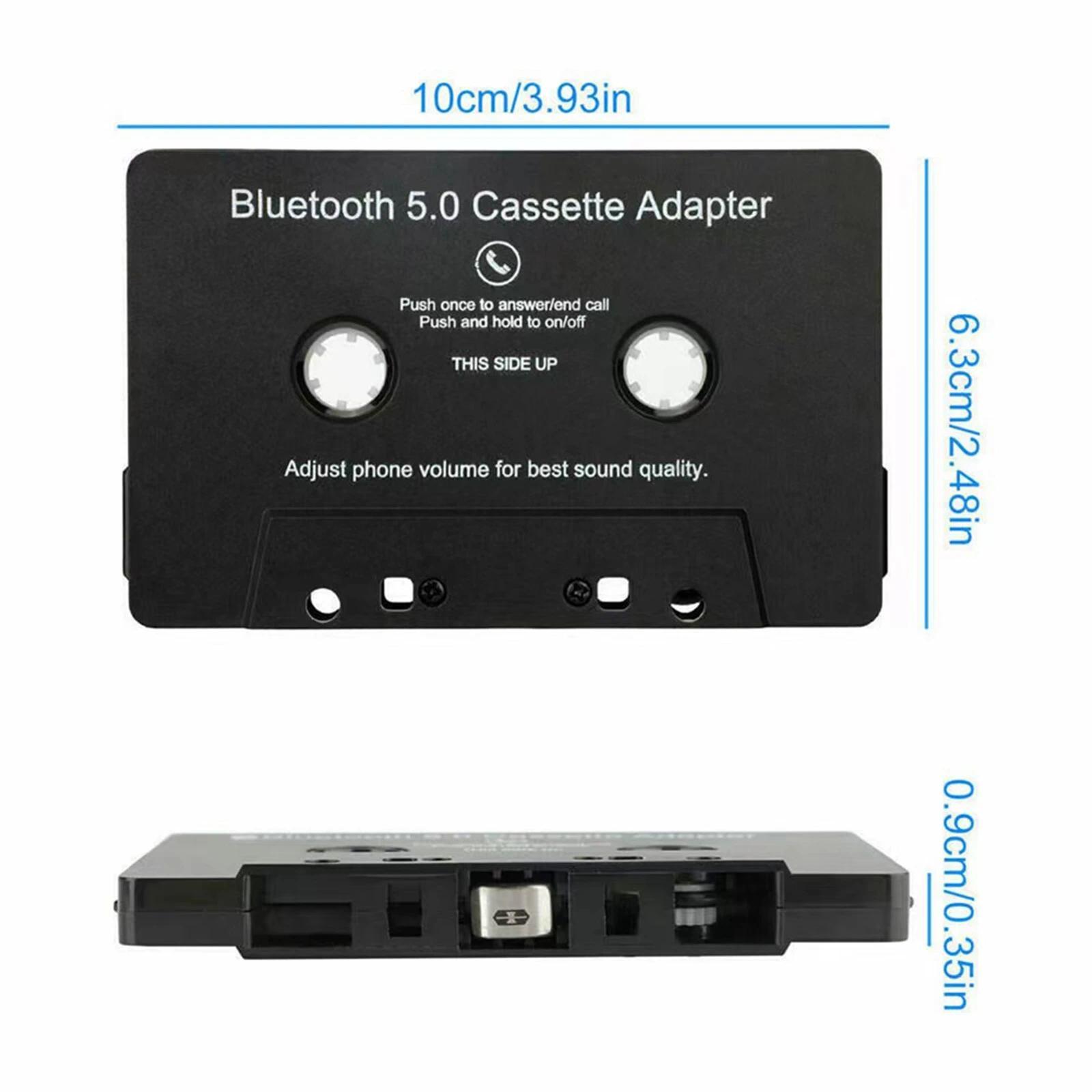 Bluetooth 5.0 Rechargeable Wireless Car Cassette Player, Electronic Radio Device, Handsfree MP3 Audio Stereo with Phonebook Compatibility for iPhone