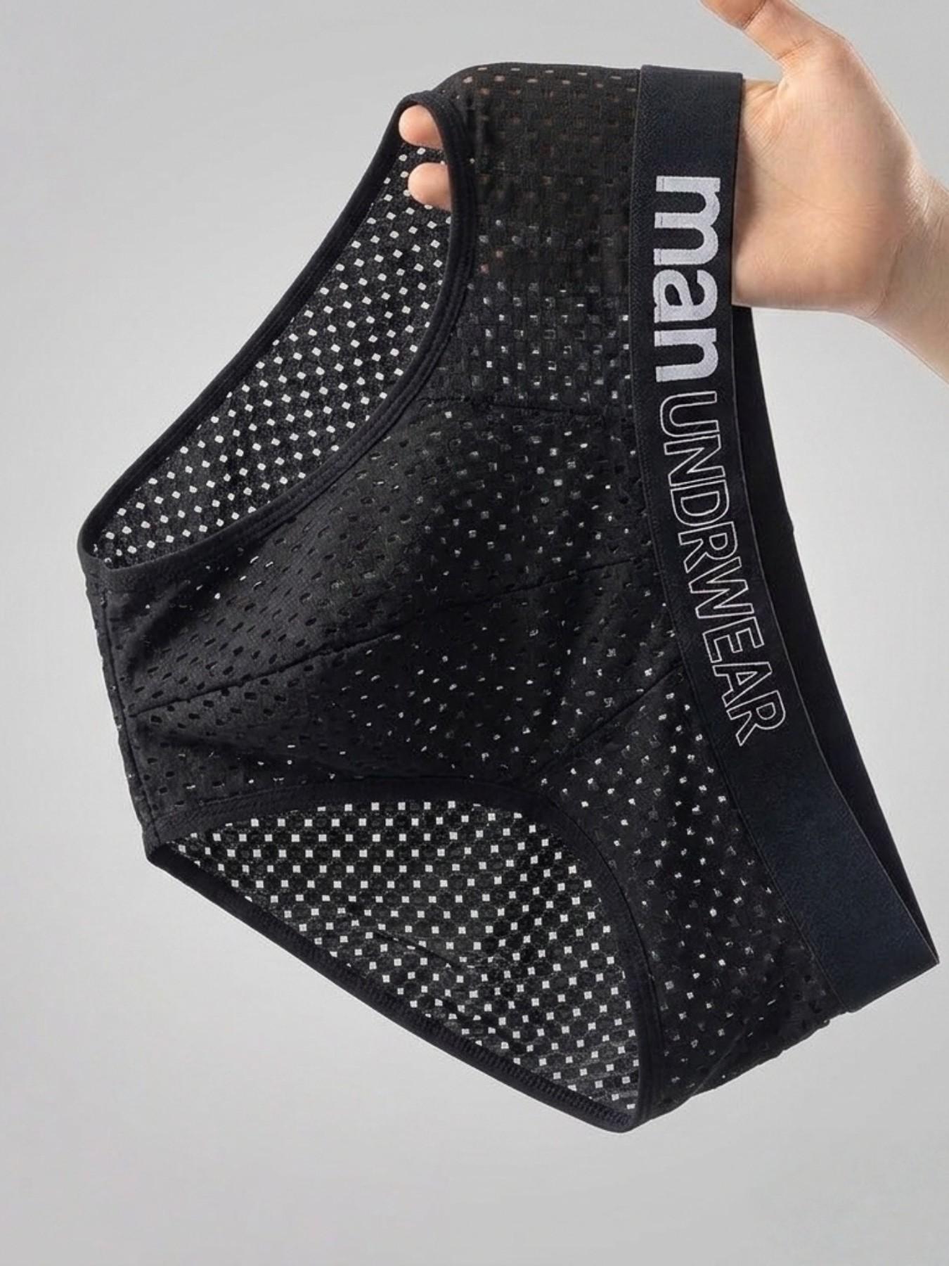6pcs Briefs for Men, Plus Size Summer Ice Silk Mesh Breathable Soft Underwear, Soft Comfortable Fit, Ideal for Tall and Heavy-Set Men, Breathable Comfy Underwear