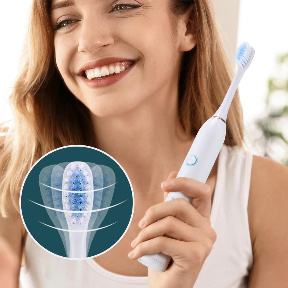 Electric Toothbrush with Replacement Brush Head, 1 Box 6 Modes Teeth Cleaning Product, Oral Care Waterproof Type-C Rechargeable Toothbrush