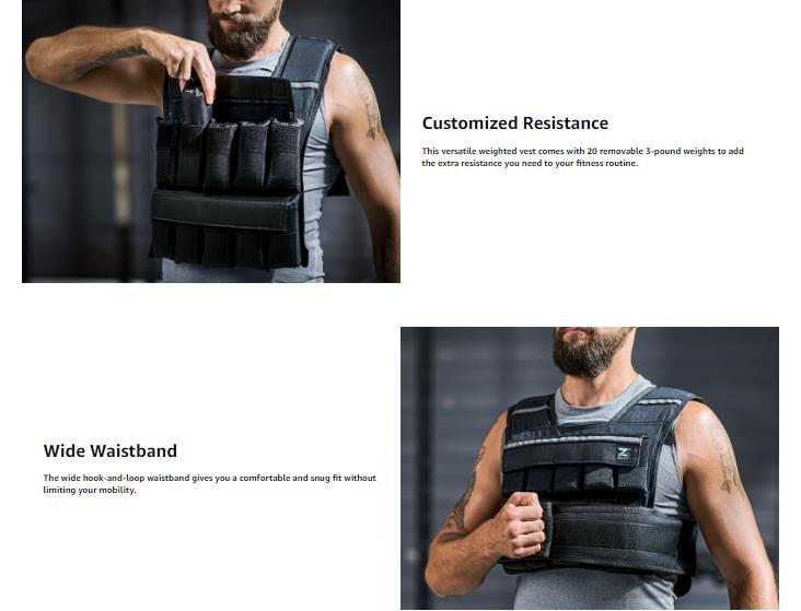 【SpringStatements】ZELUS 23lb/ 30lb/60lb Weighted Vests with Adjustable Weights, Weight Vest for Men, Women, Workout, Running, Body Weight Training & Rucking, Gym Outfits, Fitness, FitTok Trend, Bone Health, Core & Posture Boost, All Seasons Gift Idea