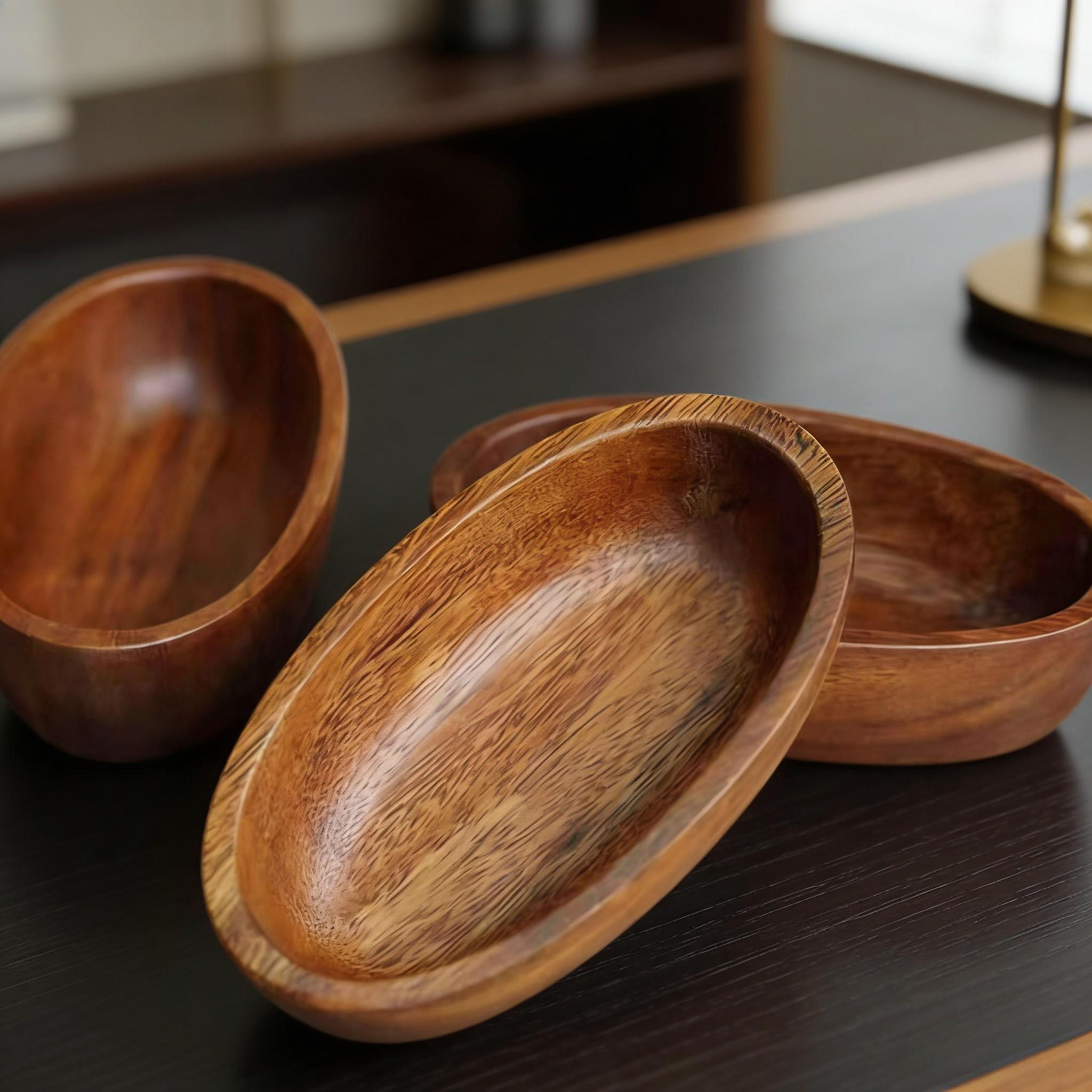 Natural Wood Vintage Appeal Oval Wooden Storage Box, Durable Jewelry Tray Organizer, Elegant Decorative Box, Decoration, Perfect for Vanity Coffee Table, Ideal Gift, Home Decor Organiser, Interior Storage Organizer, Dressing Table Box, Durable Organizers