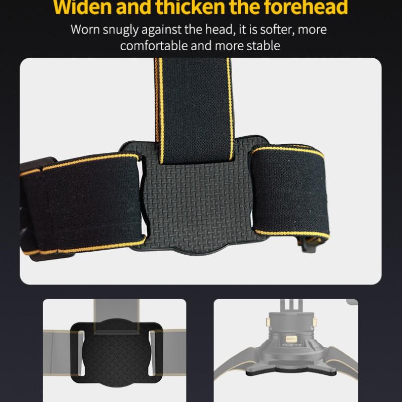 Adjustable Headwear Phone Camera Mount, First-Person View Shooting, Unboxing Camcorder Live Headband, Sports Camera Quick Release Headband