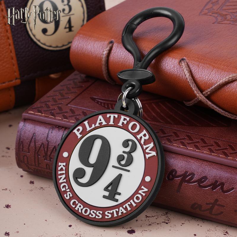 1PC  Harry Potter Officially Licensed 9 3/4 Platform Soft Touch Bag Clip Cute Keyring Keychain stocking stuffers Decoration Bag Hangings Souvenir for Family Friends Fans Anniversary Birthday Gifts
