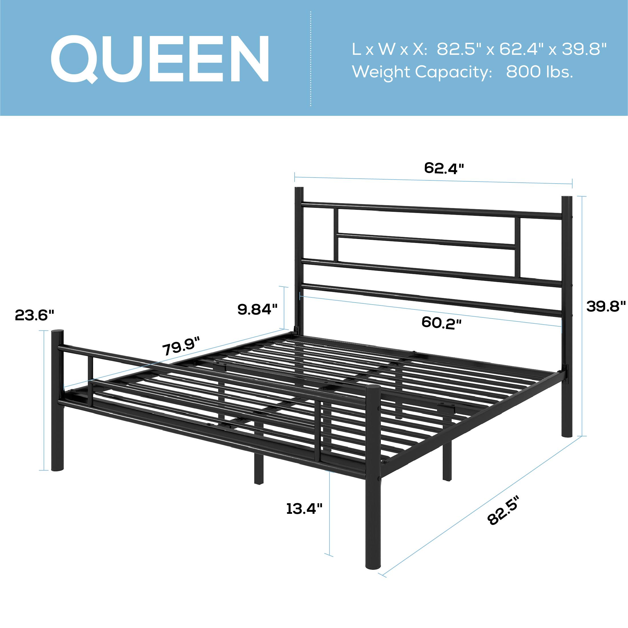 MUTICOR Modern Industrial Metal Bed Frame,Full/King/Queen Bed Frame, Minimalist Line Design, Heavy-Duty & Durable, No Box Spring Needed#TikTokShopBlackFriday #ChristmasGifts
