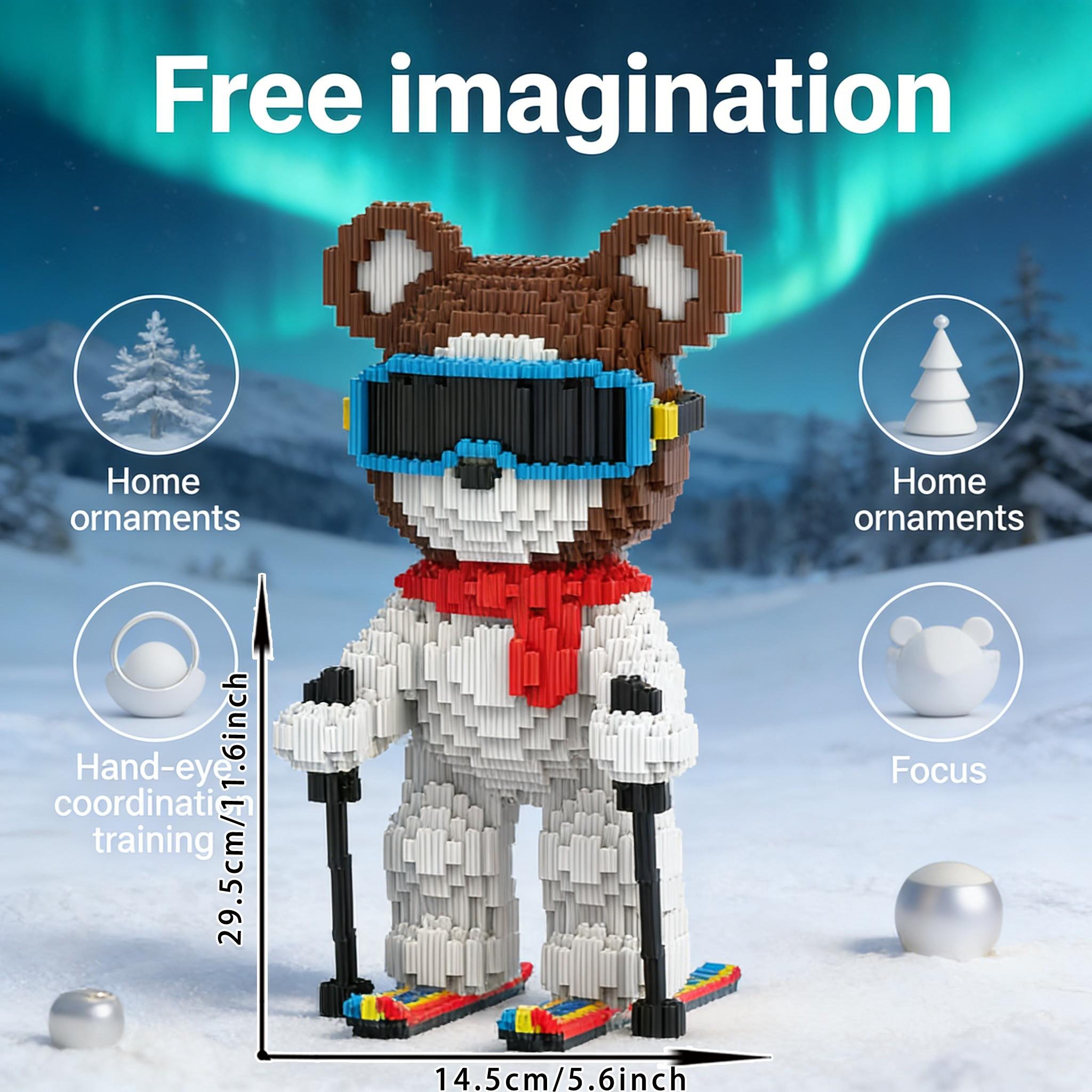 Snowboarding Bear Series Creative Building Blocks Model, 1451pcs, Original Authentic, New 2026 Size, Gift Idea, DIY Craft Decor