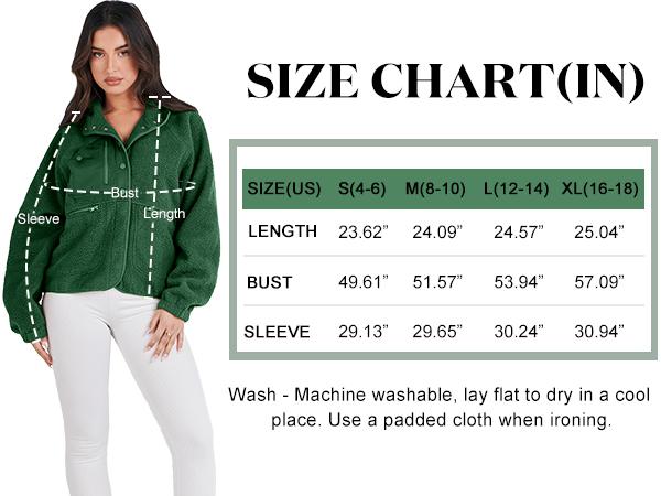 ANRABESS Womens Fleece Jacket Button Down Shacket Casual Sherpa Cropped Coats Warm Outwear with Pockets
