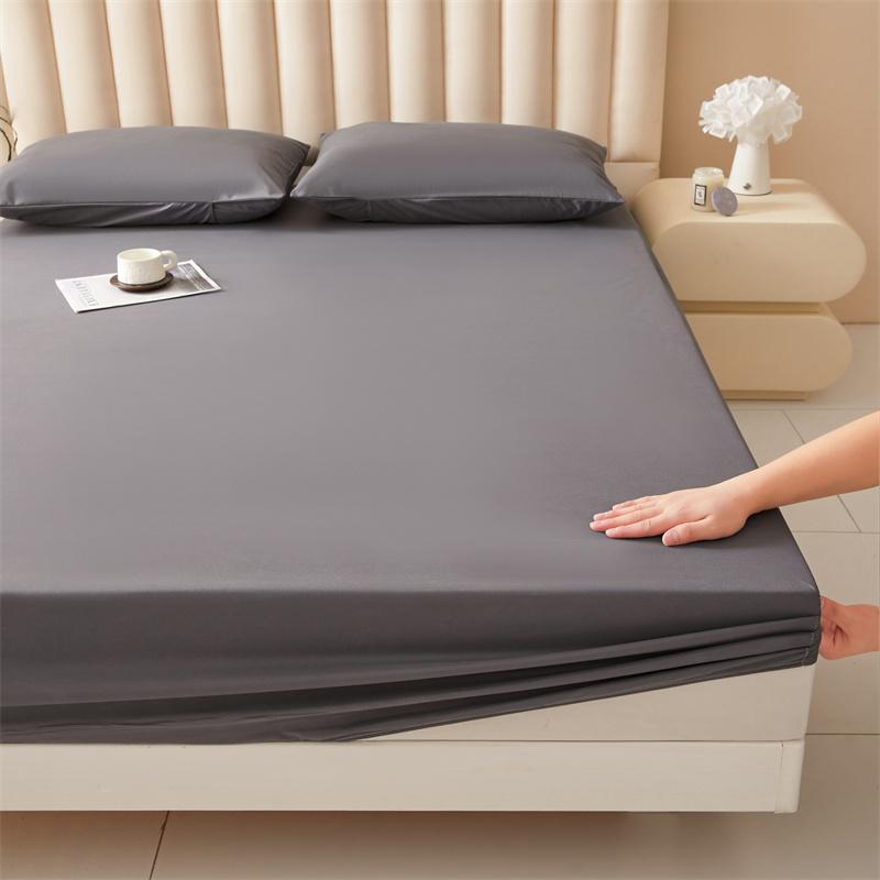 Solid Color Bed Sheet & Pillowcase Set, 2/3 Counts Soft Comfortable Polyester Bedding Set, Bedding Supplies for Home Bedroom Hotel, Bed Sheet Sets