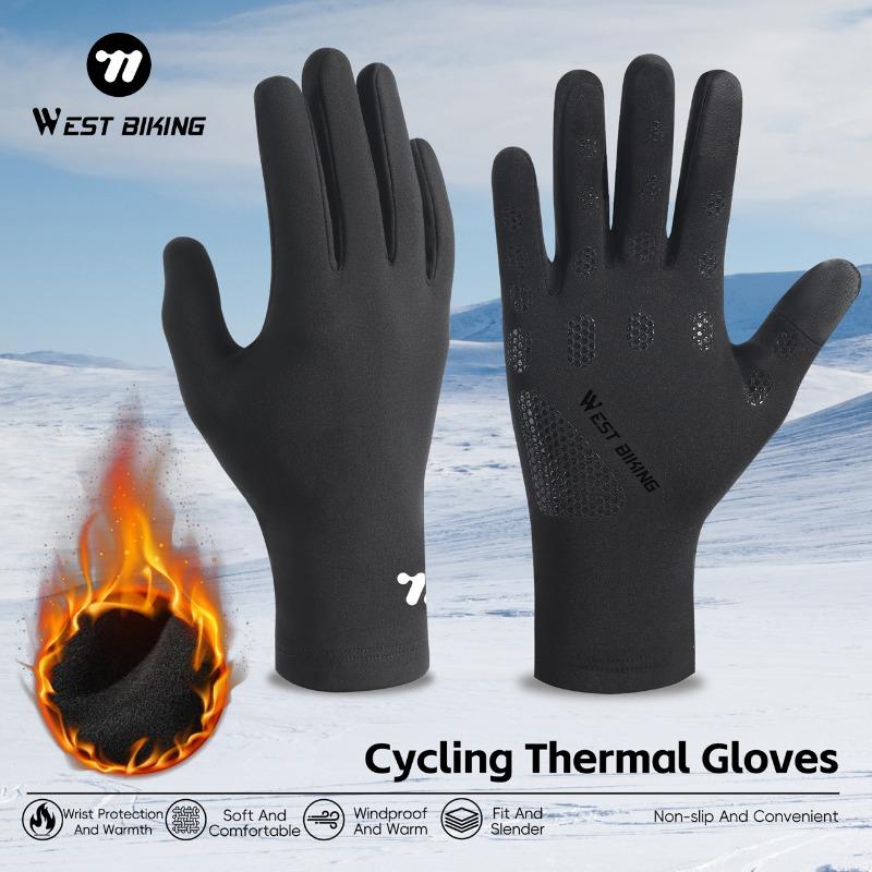 WEST BIKING Winter Gloves.Highly Elastic Soft And Skin Friendly Outdoor Sports Gloves,Touch Screen Windproof Thermal Gloves,Full Finger Anti Slip Design for Ski Scooter Motorcycle Bike Cycling