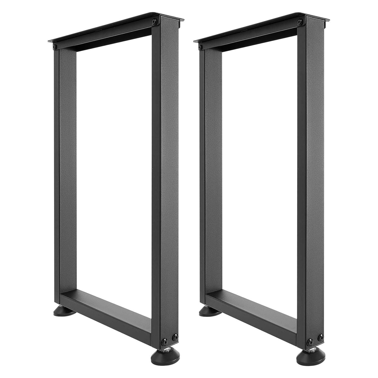 Table Legs, 29.1" Hx 17.7" W Square Steel Furniture Legs, Modular Design, Easy Assembly, 2204 lbs Max Load Heavy Duty, for Home Office Desk, Workbenches, Dinner Bar Tables, Set of 2, Black