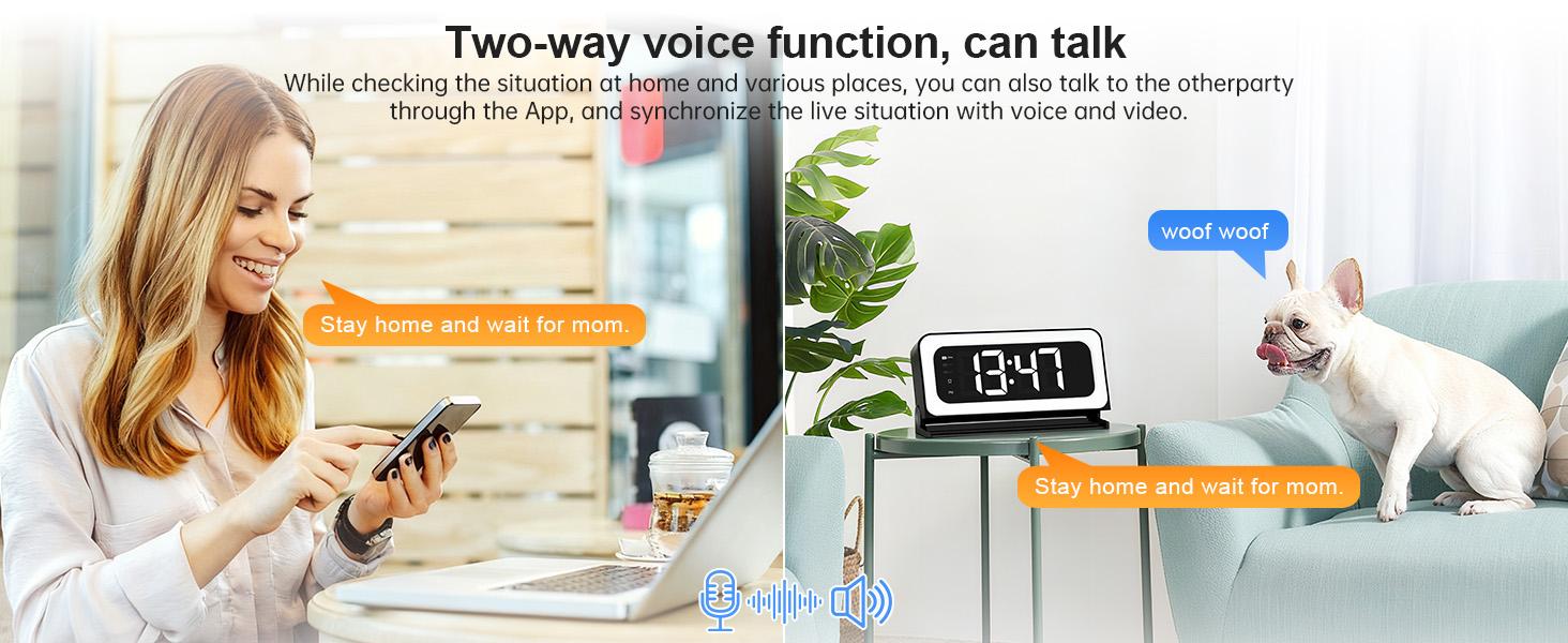 WiFi Surveillance Camera - 1080P HD Wireless Camera Clock , Night Vision, Motion Detection, Loop Recording, 2.4GHz WiFi Connectivity, Battery Powered, Remote Real-Time Viewing, Perfect for Home, Office, Warehouse Monitoring