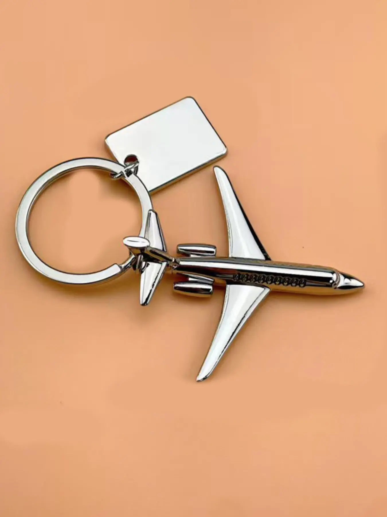 Creative Zinc Alloy Airplane Model Keychain, Aesthetic Keychain, Festival Gift for Friends, DIY Valentine's Day Present, Birthday Souvenir, Backpack Charm, Keyrings