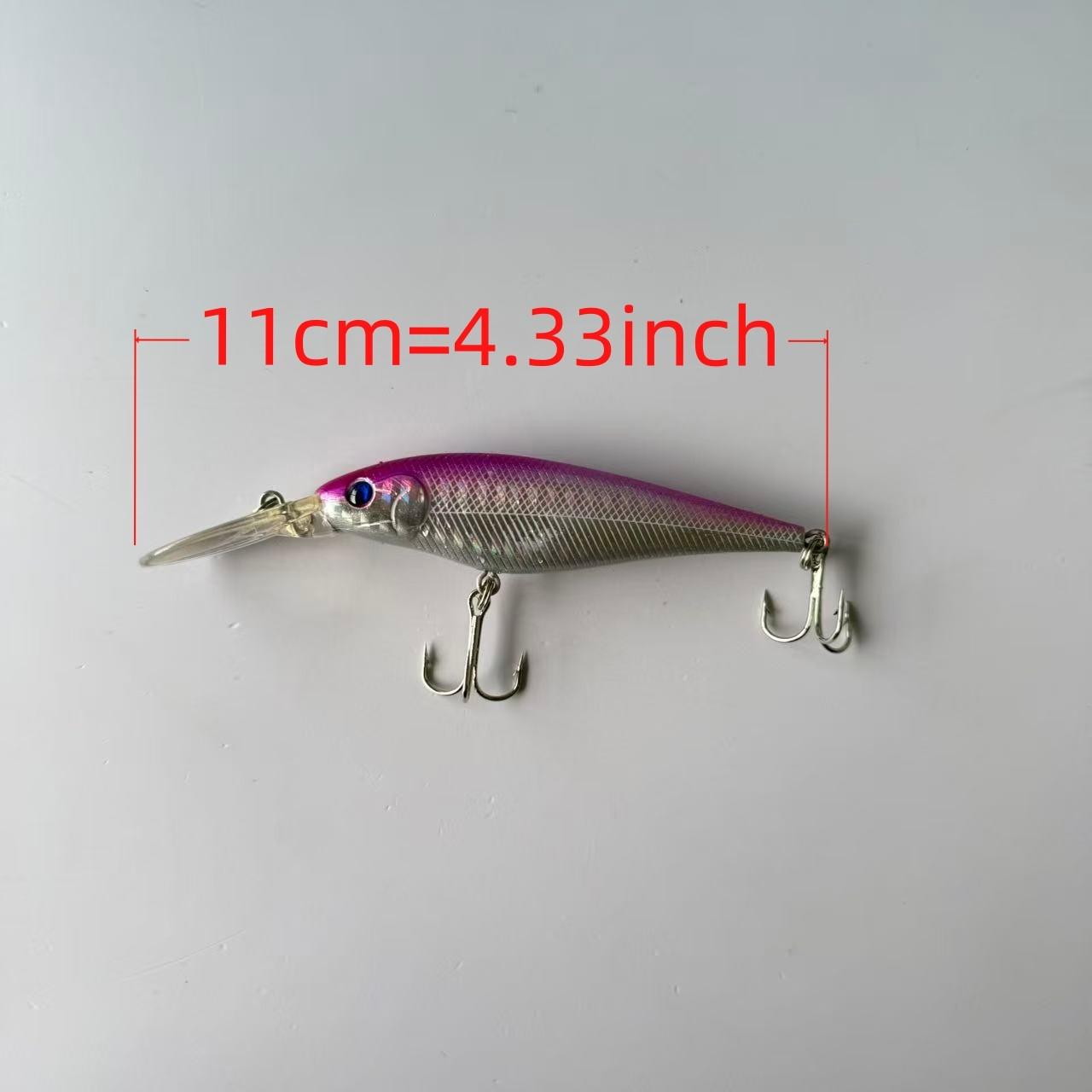 Reproduction of a famous brand, bestseller, 1 piece, Lure Long Tongue Floating Deep Diving Minnow Imitation Fish Bait for Walleye, suitable for freshwater and saltwater fishing, fishing accessories, tackle, and gear