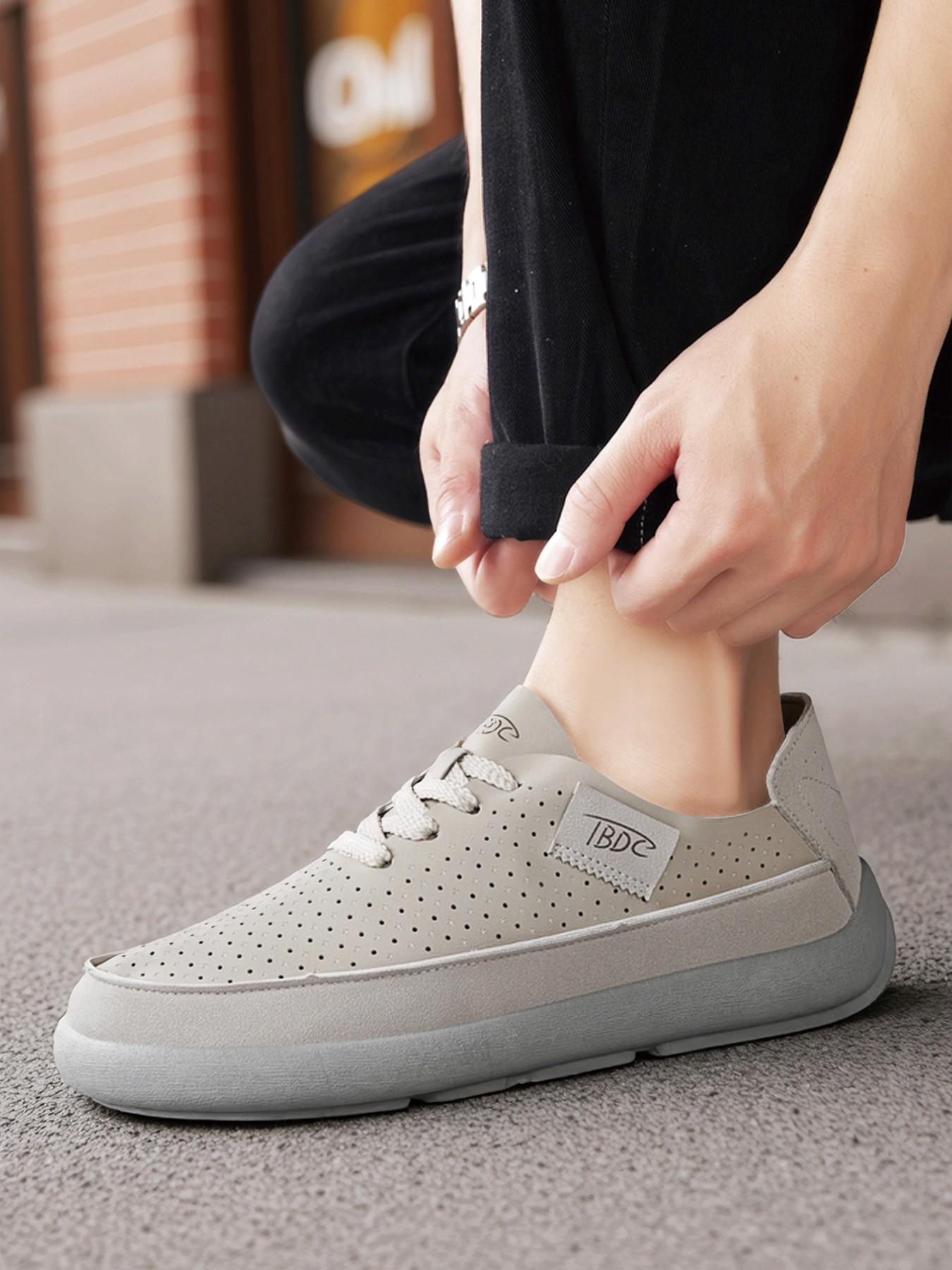 Breathable Two-Way Design Shoes, Soft Sole Slip-On Lazy Person Shoes, Versatile Commuter Shoes, Hole-Punched Casual Footwear