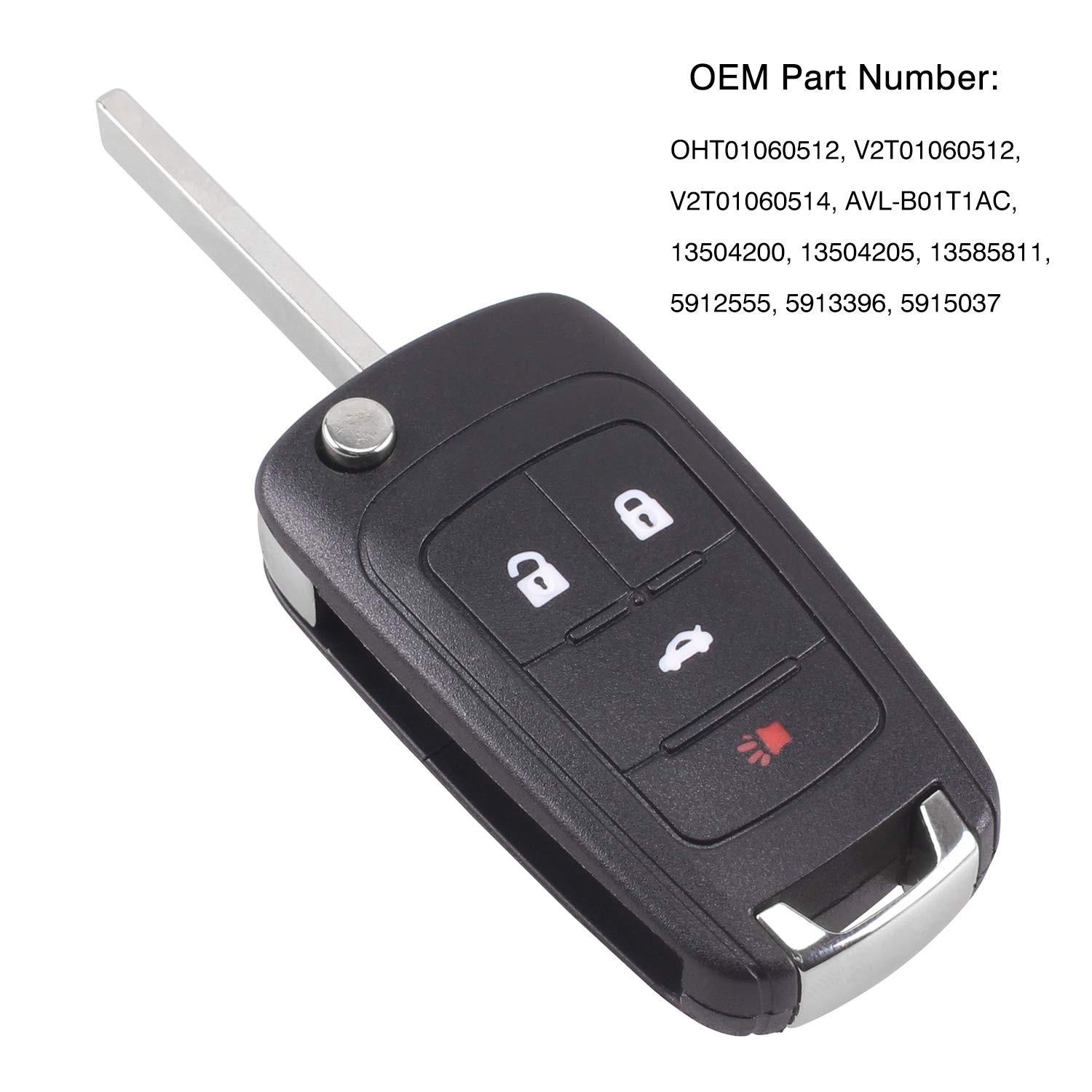 Chevrolet Foldable Flip Cover Keychain Replacement Protective Case, Durable Design for Multiple Years, Suitable for Car Owners Seeking Protection