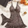 Women's Casual Polka Dot Sleeveless Suit Set, Loose, Semi-Transparent Material, Perfect for Parties and Role Play, All Seasons