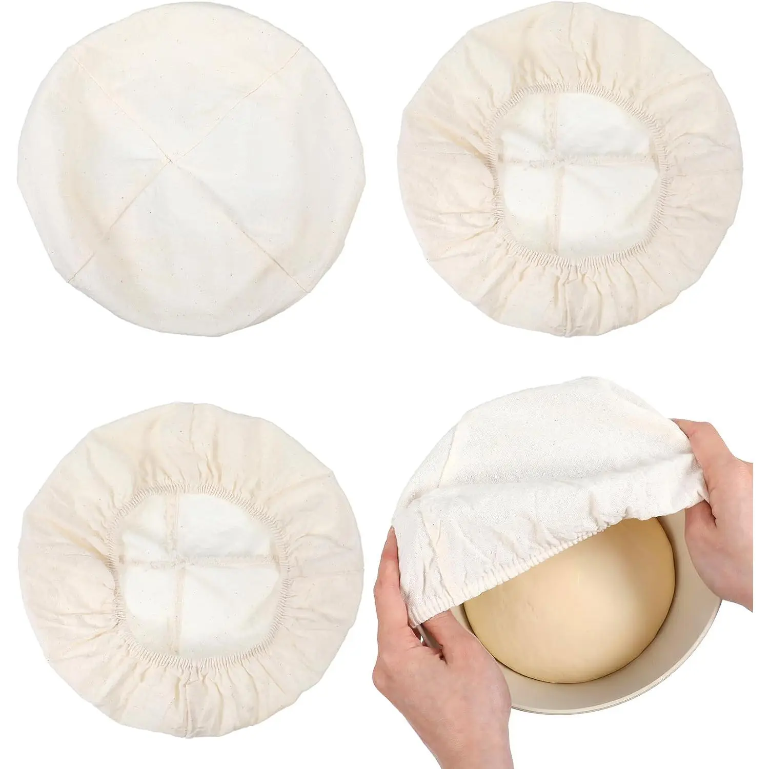 3 Pack Proofing Basket Liner, 9 Inch Round Banneton Basket Liner Cloth  Bowl Covers for Bread Proofing, Sourdough Bread Baking Supplies