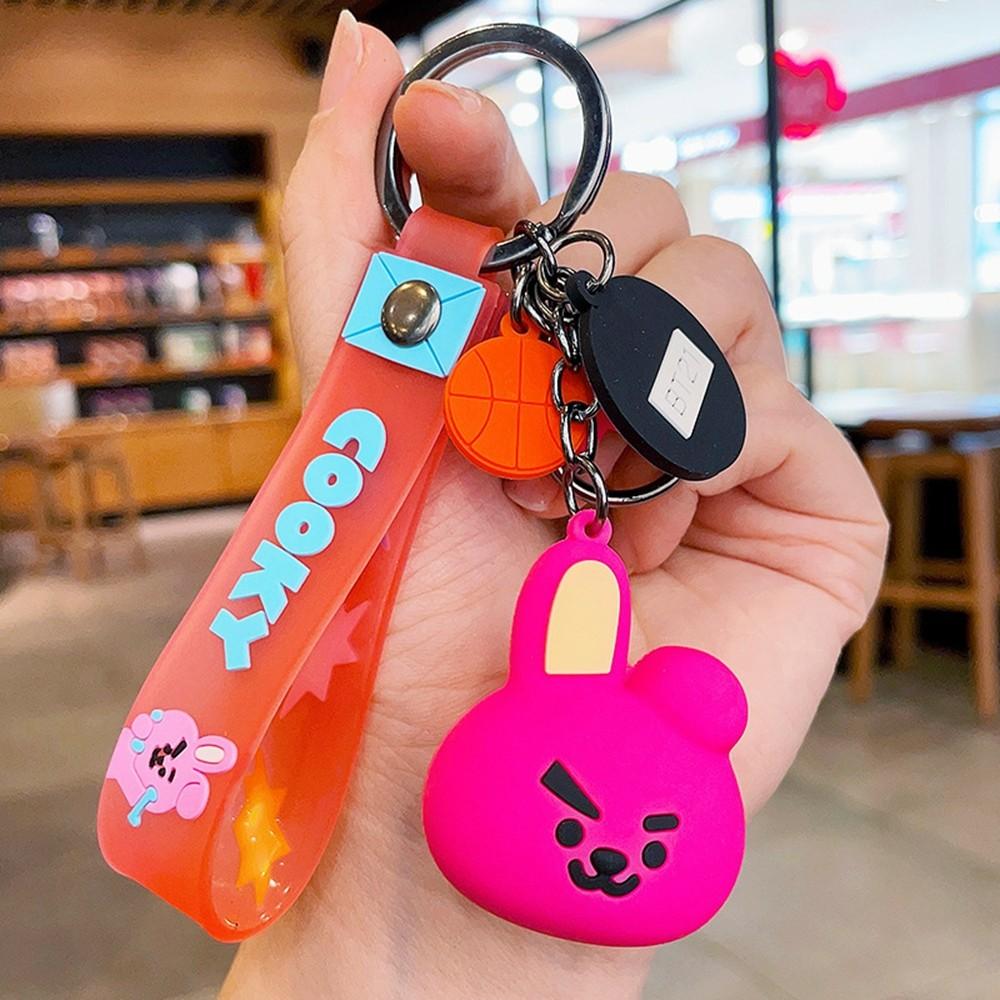Anime Cartoon BT21 Shooky Cooky Flatback Charm Pendant Set Toy Kawaii Popular Doll Y2K Fashion Cute Backpack Keychain Pendant Gift for Girls - Adorable Character Designs for Collection or Decoration