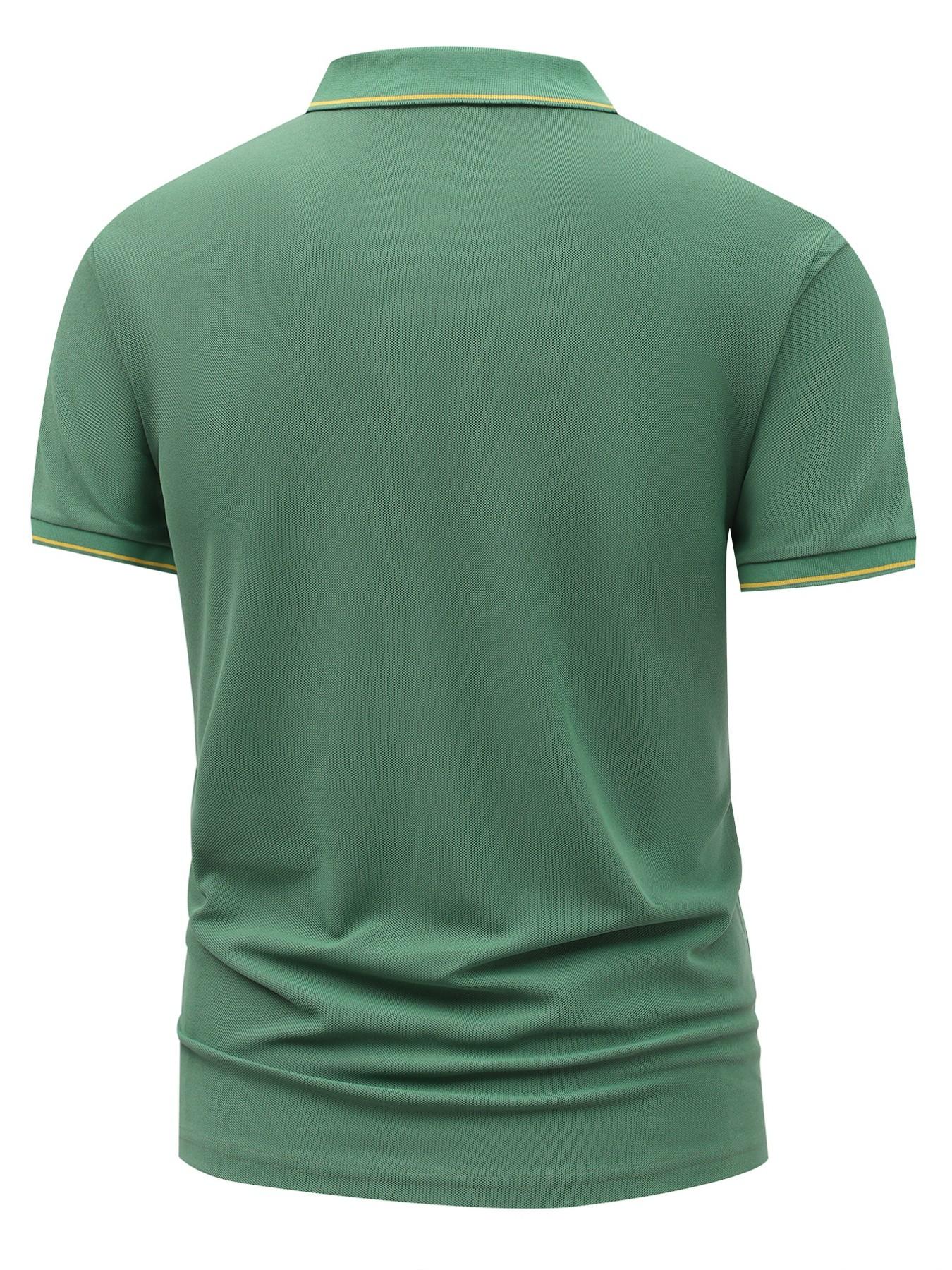 New Men's Golf Polo Shirt Set, Fashionable Boss Logo Print, Collared Stretch Casual Breathable All-Season Comfortable High-Quality Polo Casual Polo Shirts
