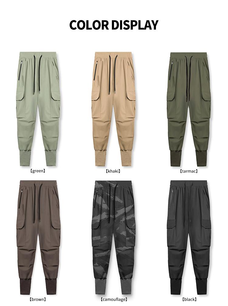 ASRV 2026 Spring Autumn Men's Casual Pants, American Style Youth Straight Fit Sports Pants, Multi-Pocket Quick-Dry Pants In Stock