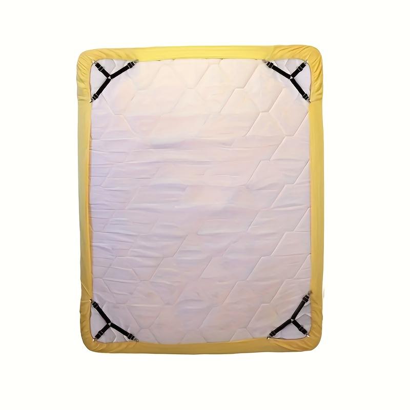 4-piece adjustable triangular bed sheet holder Bed Sheet Straps, Bed Sheet Grippers - made of elastic nylon, durable, non slip, black, suitable for sofas and tablecloths