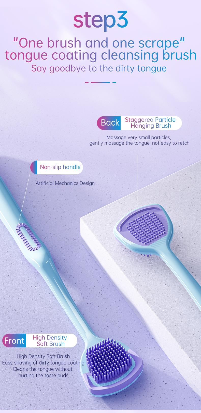 Blispring Tongue Scraper and Cleaning Gel Set | Targets Bad Breath at The Source, Ultimate Fresh Breath Routine (Scraper & Gel Bundle) Oral 1 Pcs