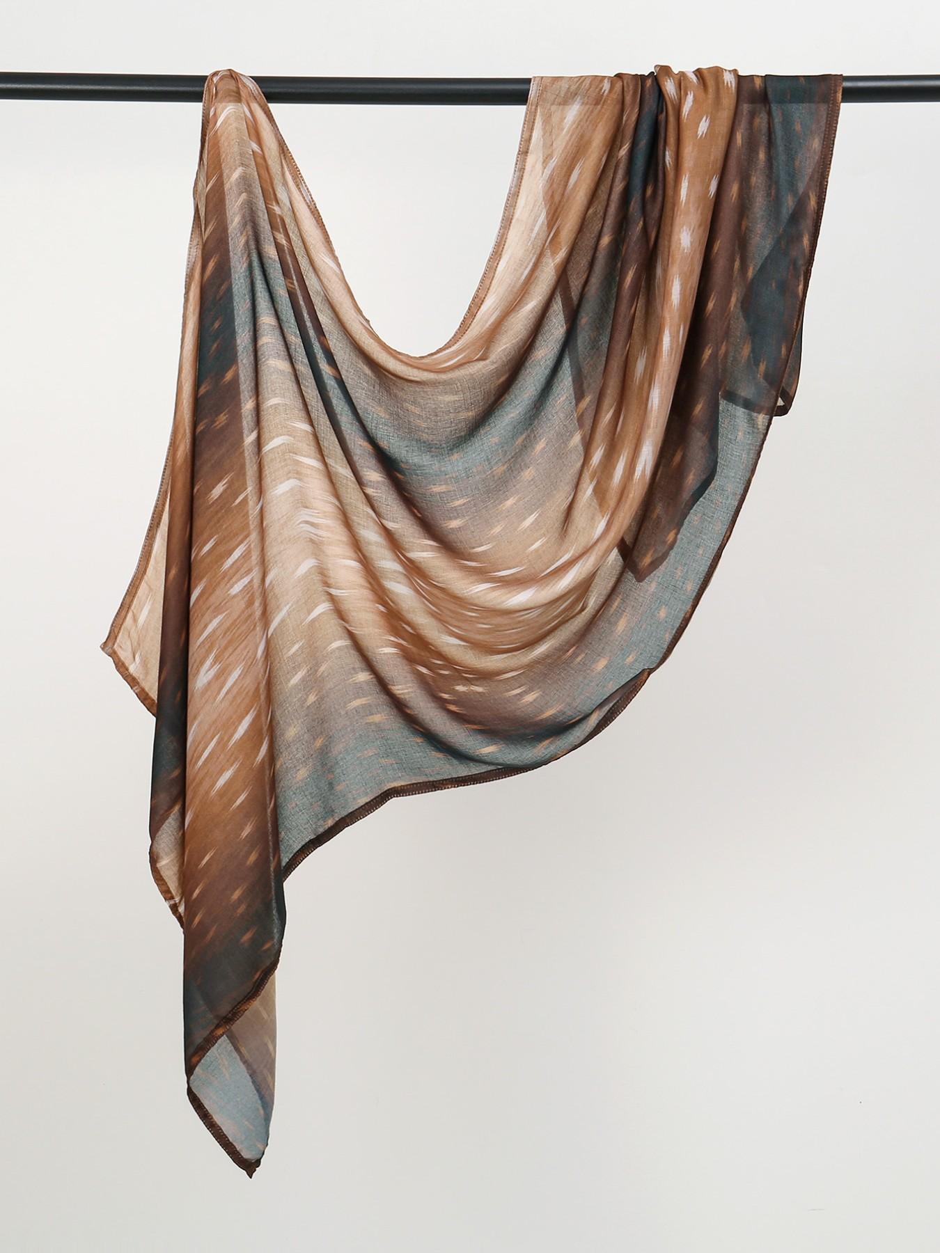 Watercolor Deer Spot Gradient Printed Scarf, Casual Fashionable Women's Lightweight Single-Sided Material, All Seasons Travel Daily Wear