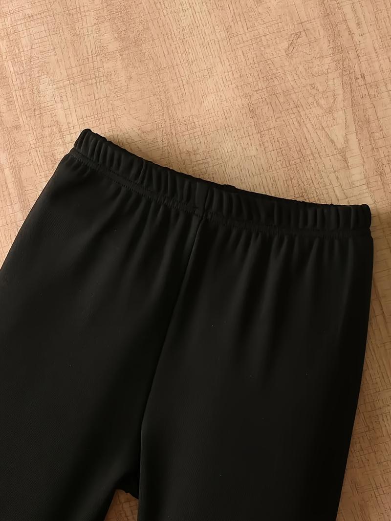 Halloween Christmas Kp Cool Girl Pattern Print 2-Piece Set, Power Girl Outfit, Girls' Casual Sportswear, Comfortable Elastic Waist Pants, Spring Fall Winter