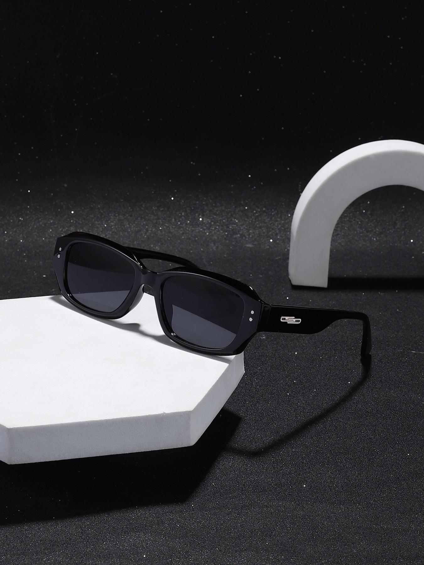 Men's Rectangular Sunglasses, Lightweight Frame, Casual Style, Perfect for Daily Outdoor Use, All Seasons