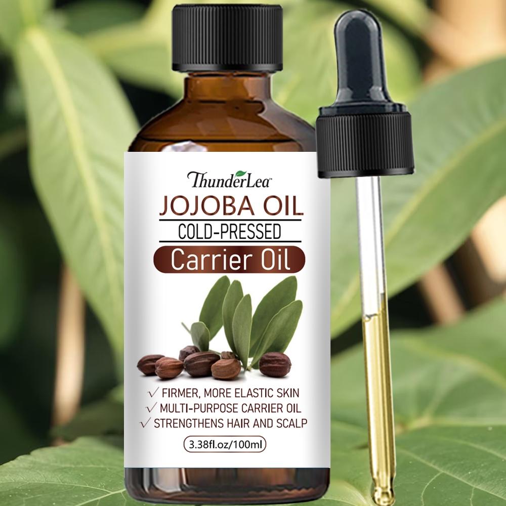 Jojoba Oil 100ml – Multi-Purpose Cold-Pressed Lightweight Carrier Oil for Daily Moisturizing and Hydrating Skin, Hair Care, Massage & Makeup Removal