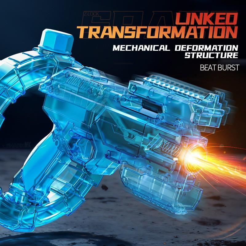 Electric Water Gun Blasters with Light Effects, Automatic Continuous Fire, Adult and Kids Splash Toy, Summer Beach Pool Party Sprayer, Lithium Battery Included