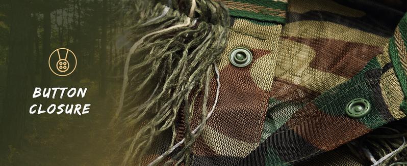 MOPHOTO 5 in 1 Ghillie Suit, 3D Camouflage Hunting Apparel Including Jacket, Pants, Hood, Carry Bag Suitable for Unisex Adults/Youth (S/M/L) MOPHOTO 5 in 1 Ghillie Suit, 3D Camouflage Hunting Apparel Including Jacket, Pants, Hood, Carry Bag Suitable for Unisex Adults/Youth (S/M/L)