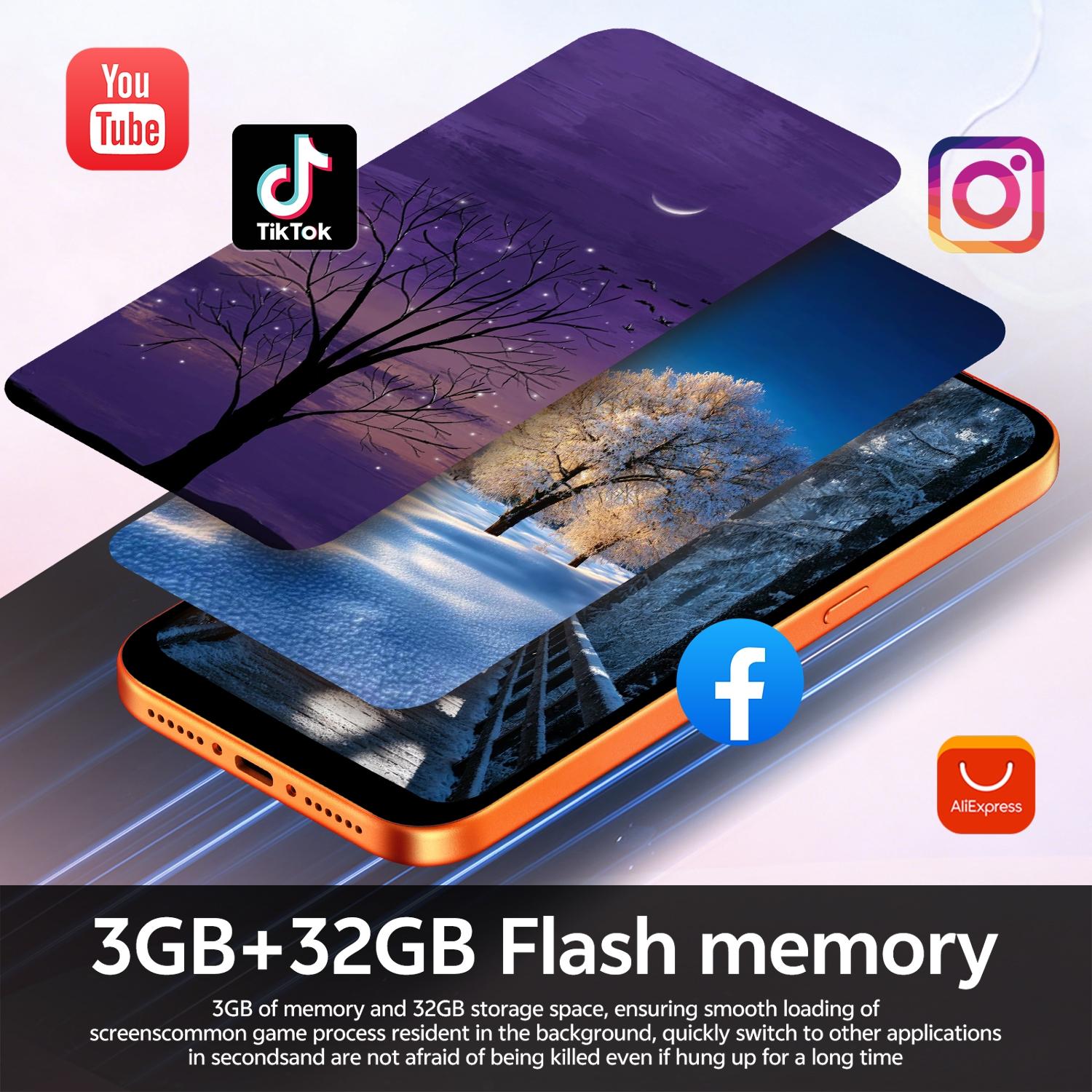 Astarry 17 Pro Max Smartphone, 3gb+32GB RAM, 6.75-Inch Screen, Quad-Core Processor, 4100mah Battery, Android 12.0 Os, 4g Full Network, Large Screen Smartphone