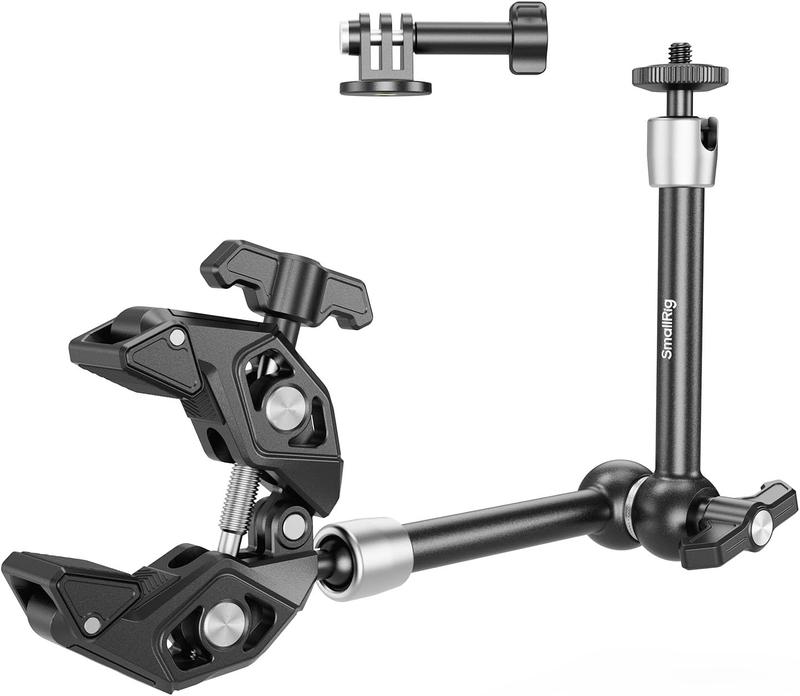 SmallRig Magic Arm w Clamp, Overhead Phone Mount, Flexible Desk Camera Mount & Clamp, Articulating Friction Boom Arm w Thread Adapter, for Light, Webcam, Mic, Action Camera,for Content Creators,Gimbal Stabilizer Tech Gimbal 4766