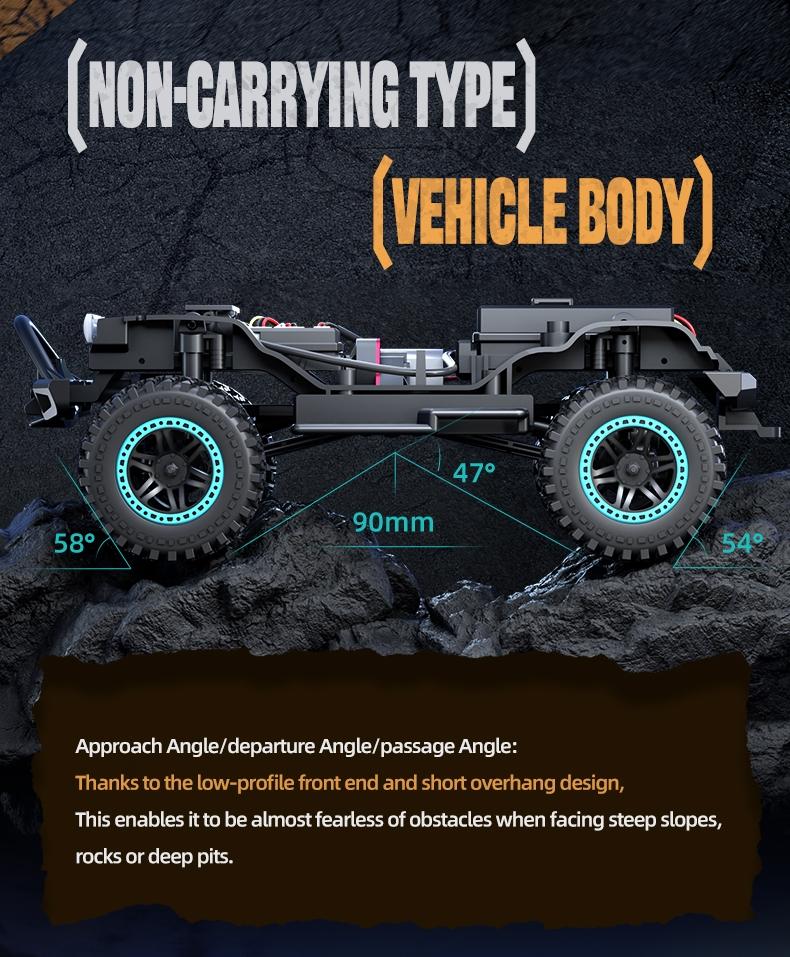 38/h High-Speed RC Off-Road Car, 1:20 Scale, Brushed Motor, 4wd All-Terrain, Unisex, Easy Control, Birthday Gift, Lithium Battery Included