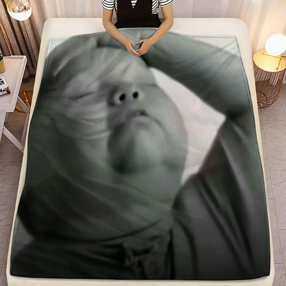 Funny Pattern Print Blanket, Flannel Series Bedding, Dormitory Blanket, Nap Blanket, Car Blanket, Office Blanket, Air Conditioning Blanket