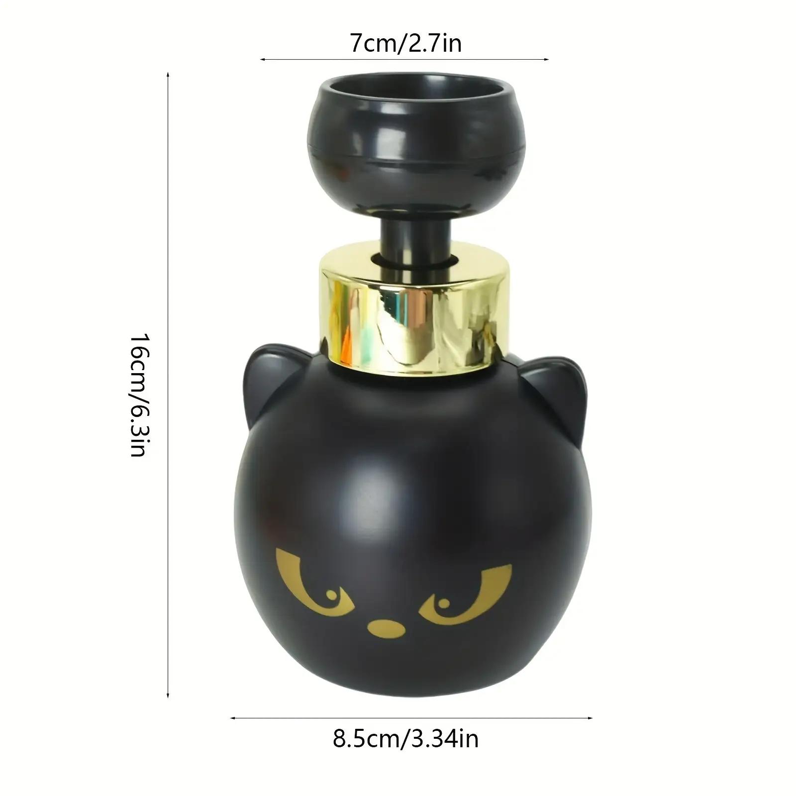 Cute Cat Paw Foam Soap Dispenser - Touch-Activated, No Buttons Needed, Cat Claw-Shaped Foam & Cute Black Cat Design, Bathroom Accessory, Soap Container