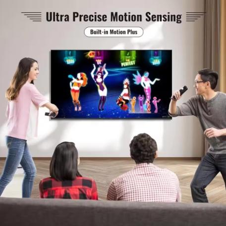 Wii Controller Dual Vibration Compatible Remote, Home Gaming Joystick, Vintage Classic Games for Wii Left Right Pair, 2 Pack