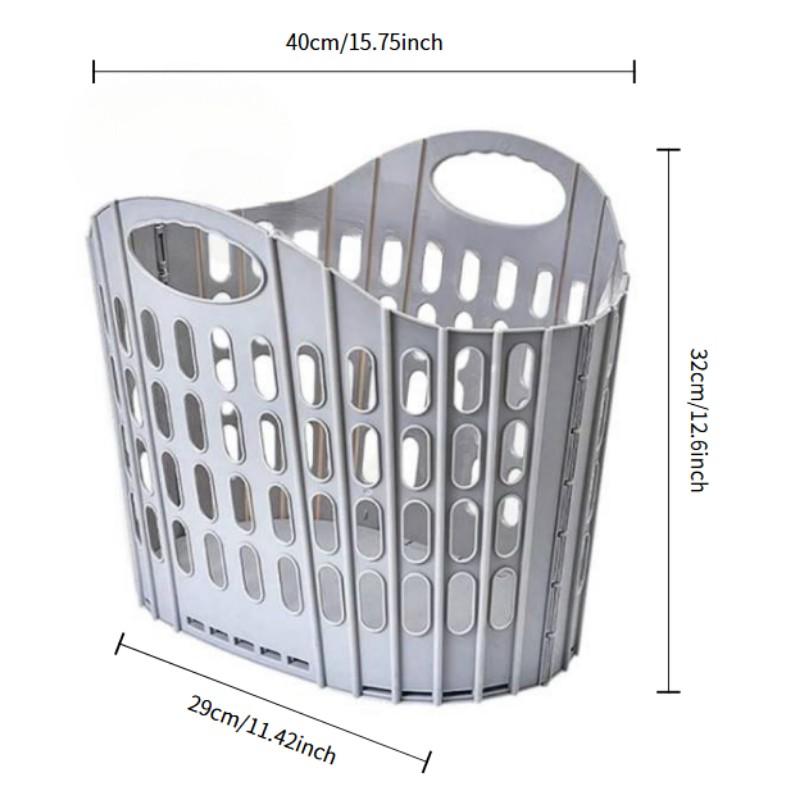 Modern Foldable Laundry Basket, Wall-Mounted Portable Multi-Layer Dirty Clothes Storage Box, Polypropylene Square Laundry Basket for Home Bathroom