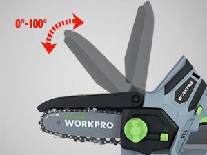 #JumpstartSale WORKPRO Mini Chainsaw, 6.3“ Cordless Electric Compact Chain Saw with 2 Batteries, One-Hand Operated Portable Wood Saw with Replacement Guide Bar and Chain for Garden Tree Branch Pruning, Wood Cutting