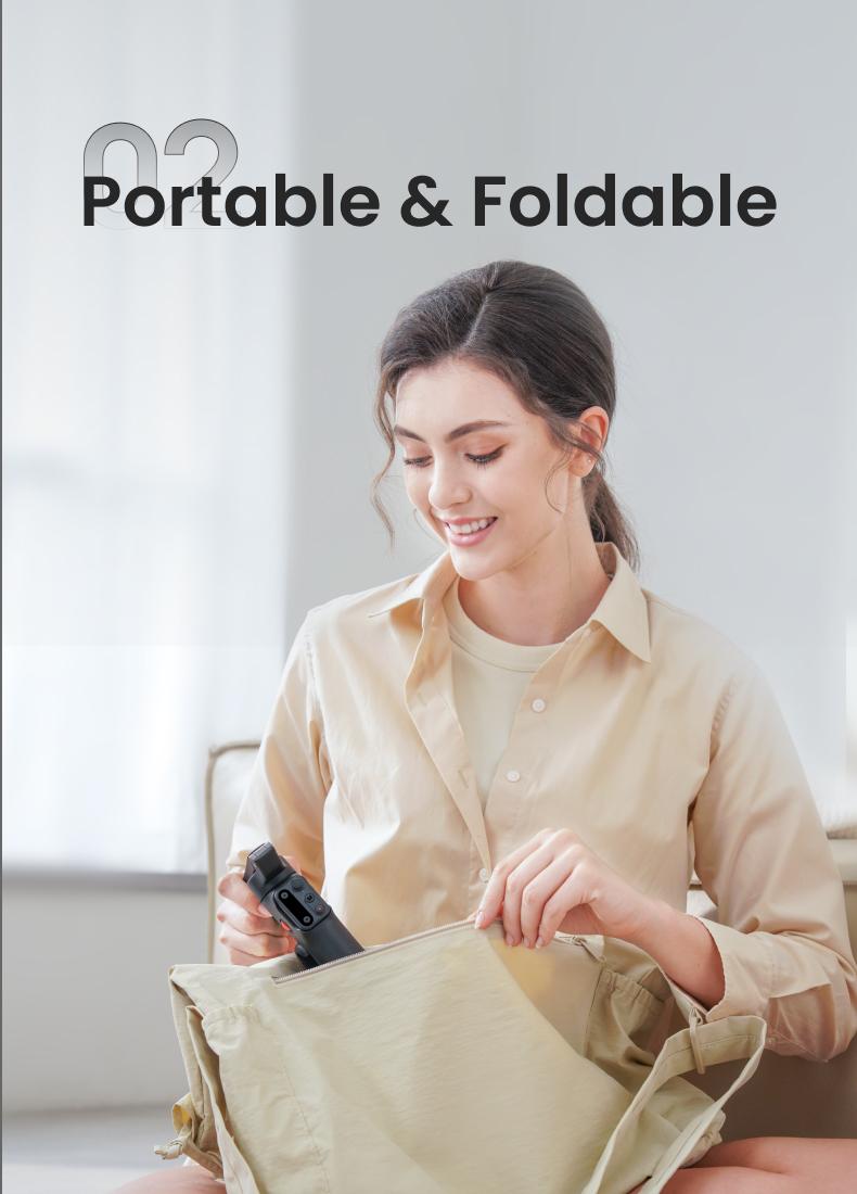 hohem iSteady X3SE Gimbal Stabilizer for iPhone, Smartphone Foldable Gimbal with Detachable Magnetic Remote Control, Ai Tracking App Supported Portable Foldable 3-Axis Phone Gimbal for Android & iPhone 17 series, Ideal for Travel Vlogging