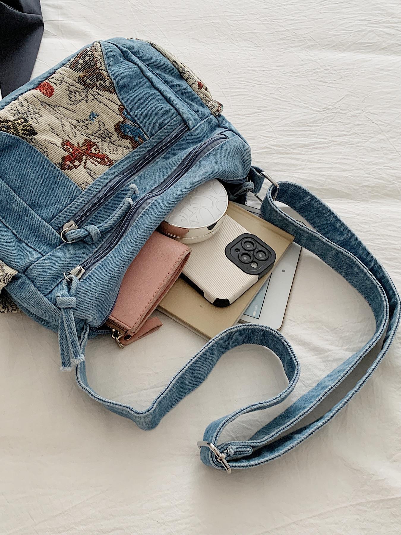 Casual Fashion Multi-Pocket Butterfly Design Bag, Shoulder & Crossbody Handbag, Stylish Women's Accessory for Daily Use