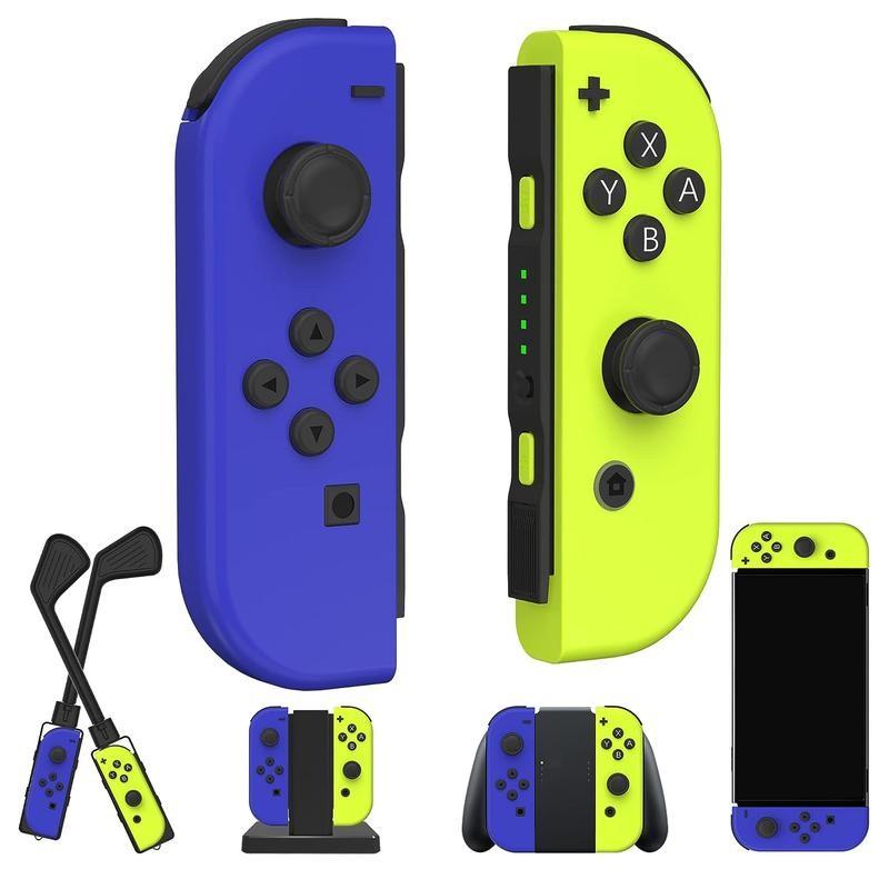 Wireless Controller for Game Handheld, Compatible with Switch Lite Oled, Dual Vibration Function, Cool Replacement Accessory