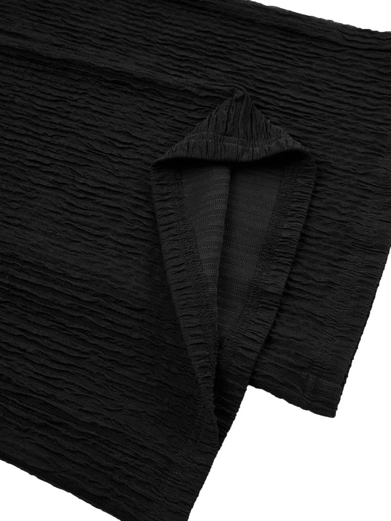 Women's Elegant Two-Piece Set, Fall & Winter Casual, Long Sleeve Drawstring Top & High Waist Wide Leg Pants, Plus Size