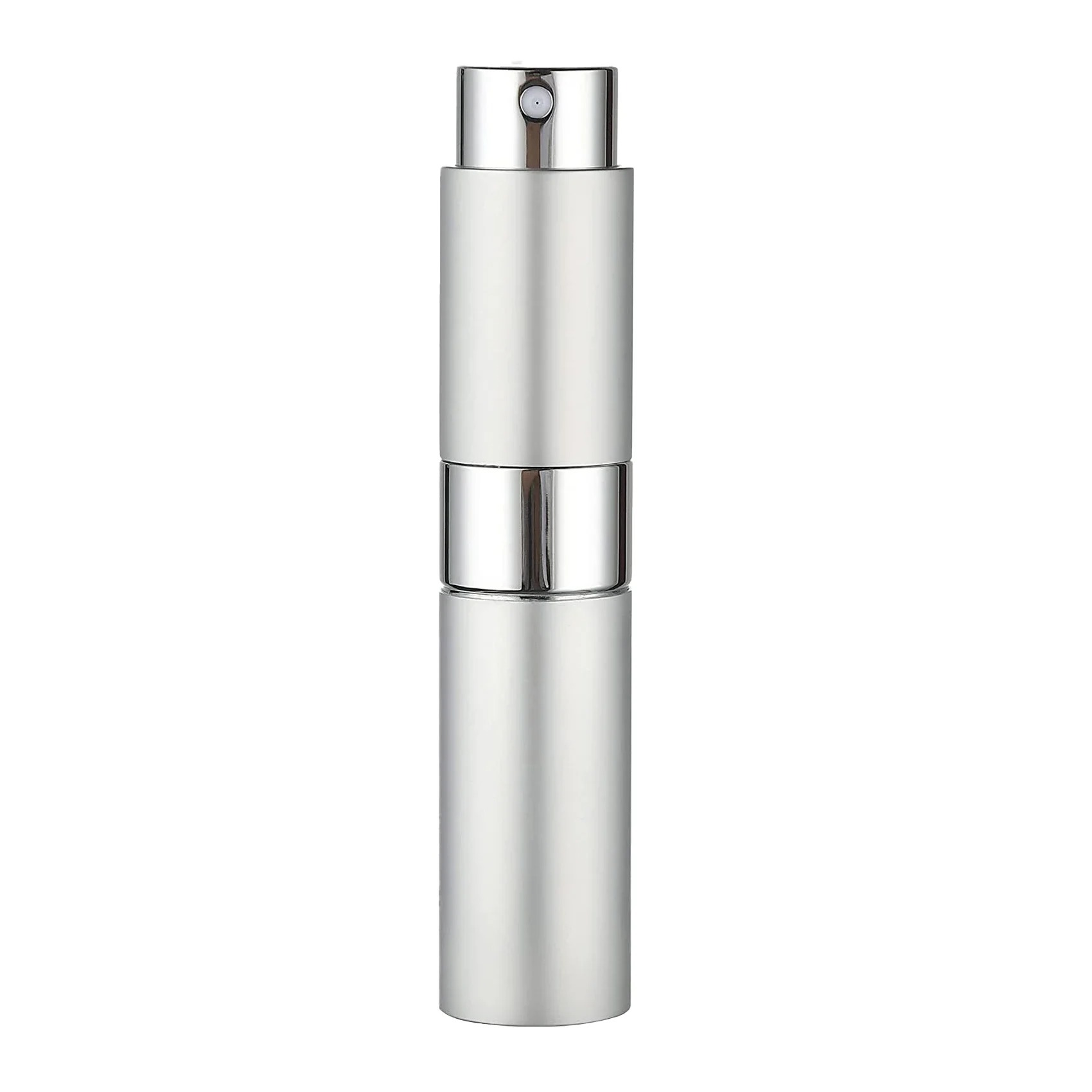 5ML Mini Aluminum Perfume Bottle, Refillable Spray Bottle, Rotating Extendable Nozzle, Empty Cosmetic Dispenser, Ideal for Fragrances