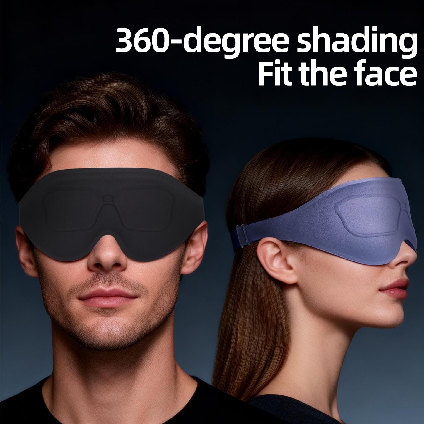 Upgraded Side Sleeper Sleep Mask, Full 3D Cup Design Zero Pressure, Breathable Fabric, Ideal for Travel, Naps, Shift Work, Unisex