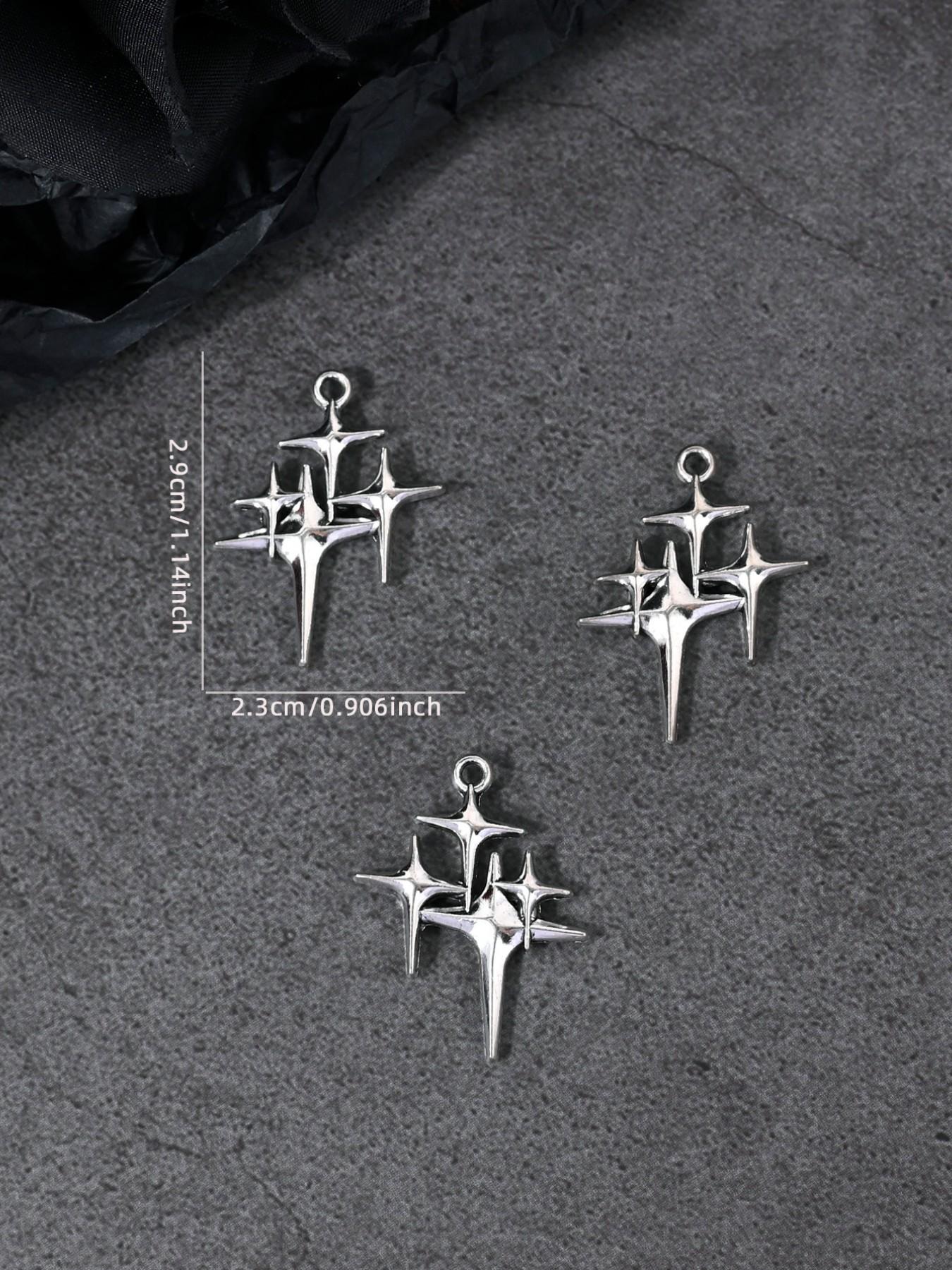 10 Gothic Punk Skull Spider Cross Butterfly Charms, DIY Jewelry Making, Earrings Necklaces Bracelets Keychains, Halloween Accessories