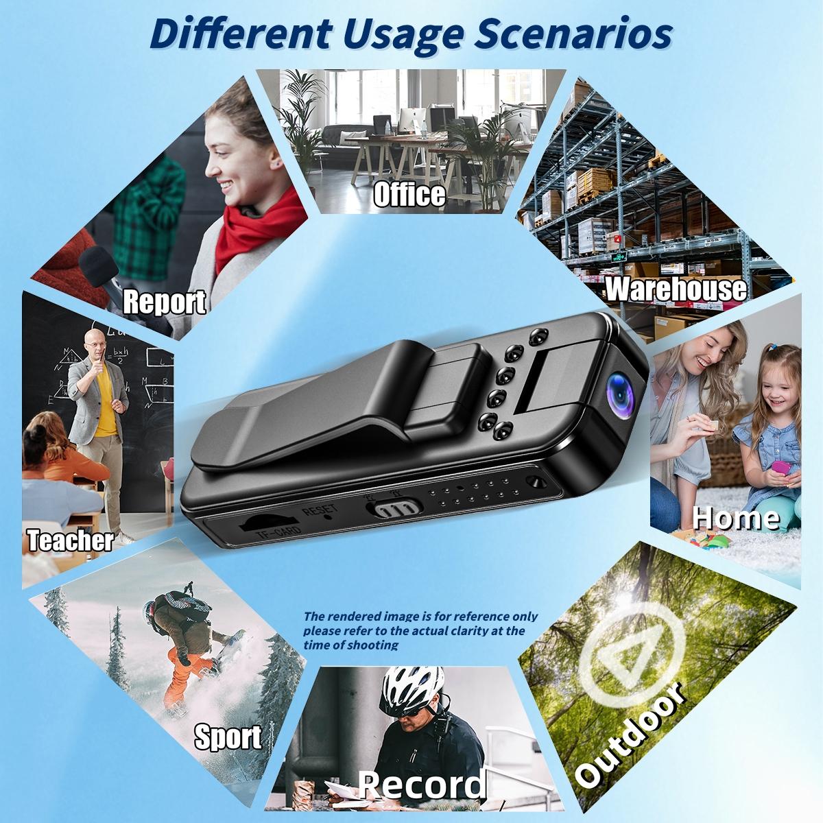 Portable Body Micro Camera, Small Digital Video Recorder, IR Night Vision, Outdoor Sports Cam, Skiing, Cycling, Hiking